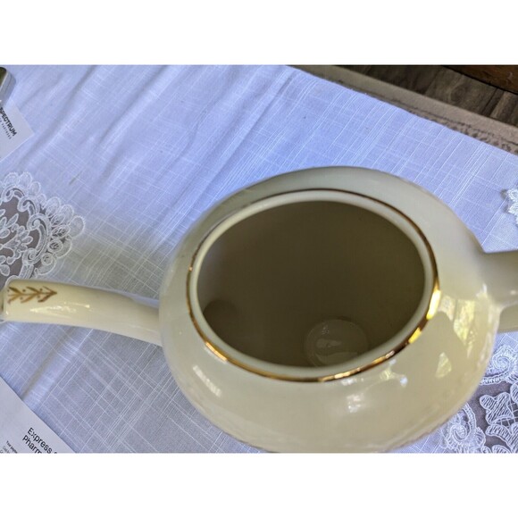 Stetson STT1 American Beauty Laurel VTG 22K Gold CoffeePot Porcelain Cottagecore - Picture 7 of 10